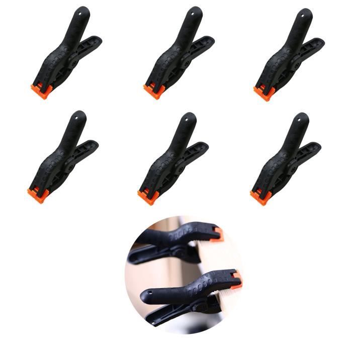 10 Pièces Pinces à Ressort de 4 Pouces, Pinces Multifonctionnelles en Nylon Noir pour Travaux de Bois, Photographie, Arrière-plans, Jardinage, Terrasse et Artisanat