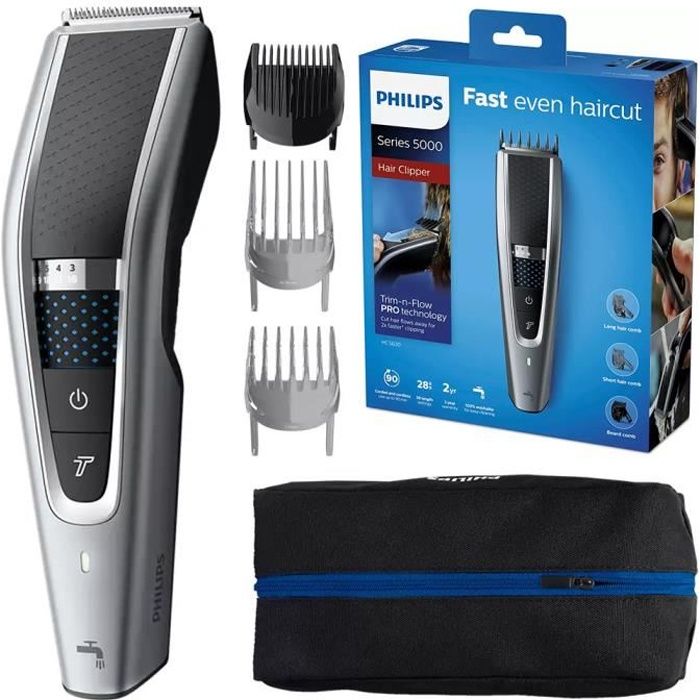 Tondeuse À Cheveux Philips HC5630/15 – 28 Réglages, Trim-n-Flow PRO, Étanche - vue 2