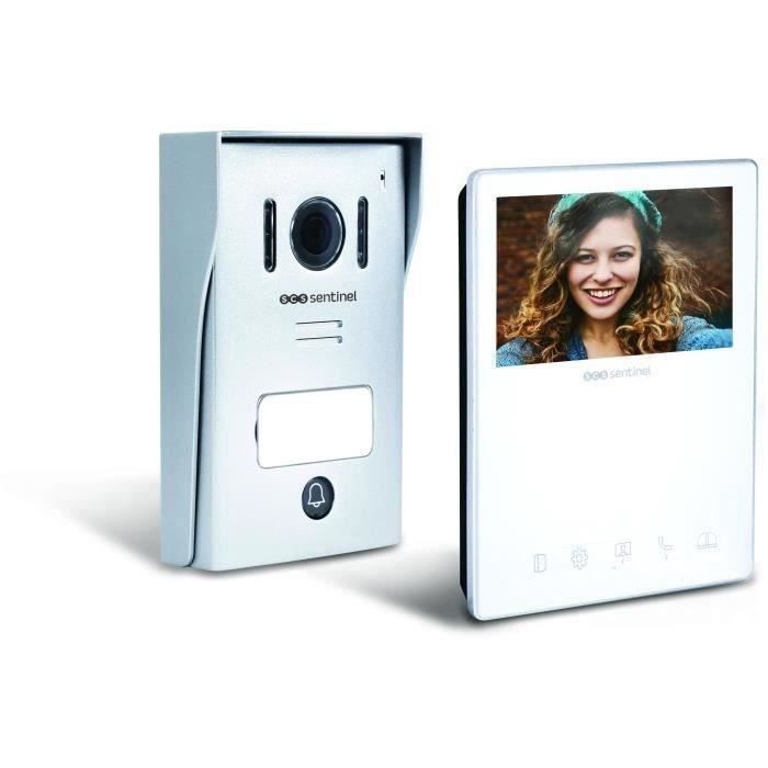 Interphone vidéo filaire, coloris blanc - VisioKit 4.3 - SCS SENTINEL