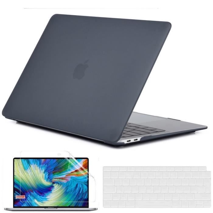 TECOOL Coque MacBook Pro 13 Pouces M2 2022 M1 2020-2016 Touch Bar Modèle  A2338 A2289 A2251 A2159 A1989 A1708 A1706, Noir - Cdiscount Informatique