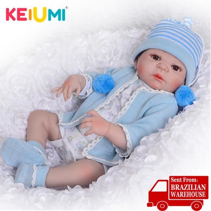 Vêtements Poupée - Combinaison Bleue, Chaussettes, Sac à Dos - Pour Poupées 35-43 Cm (14-17 Pouces)