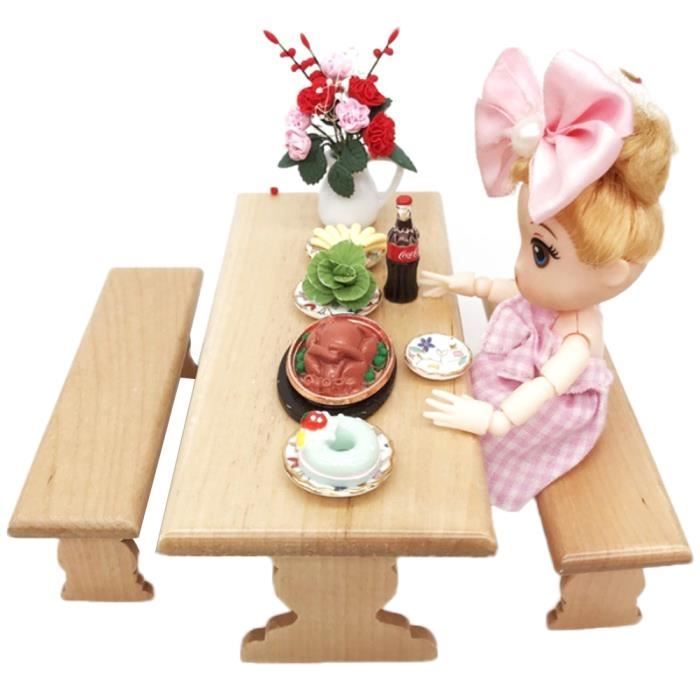 Ensemble de meubles de cuisine de maison de poupée - VINGVO - Table et