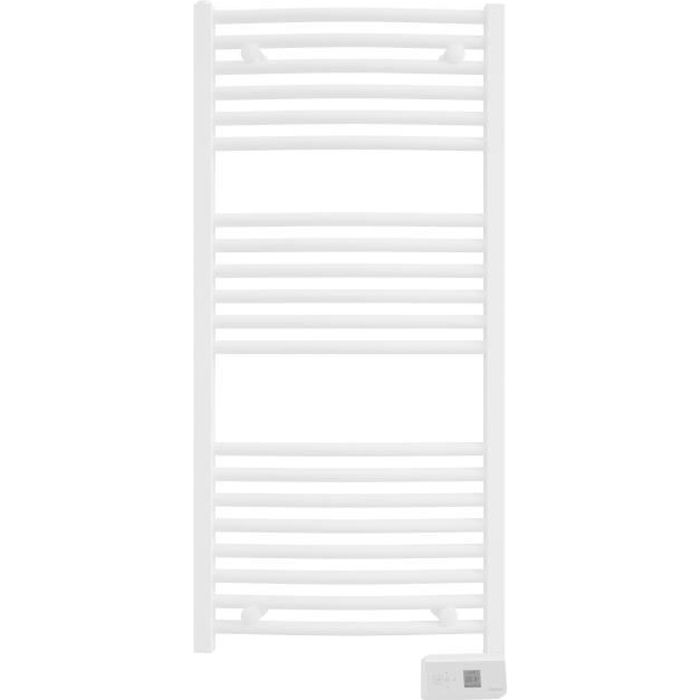 Sèche serviette SAUTER Goreli Digital - 500W - Blanc - Tubes ronds galbés - CE-NF Sécurité - Classe II - IP 24