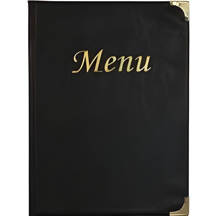 Protège menu basique A4 noir -