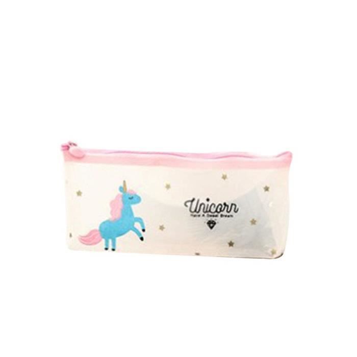 Trousse Licorne Sac A Crayon Transparentes Trousse De Grande
