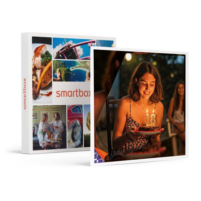 SMARTBOX - Coffret Cadeau - JOYEUX ANNIVERSAIRE ! 18 ANS - 4718 escapades,  repas, séances de bien-être et aventures sportives - Cdiscount Au quotidien