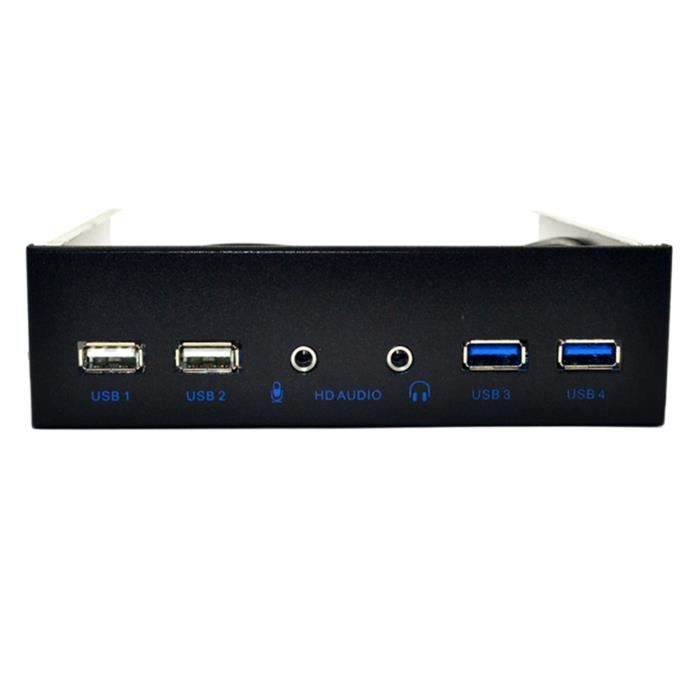 Panneau Avant Interne Du Boitier De L Ordinateur De Bureau De 5 25 Pouces Hub Usb 2 Ports Usb 3 0 Et 2 Ports Usb 2 0 Avec Prix Pas Cher Cdiscount
