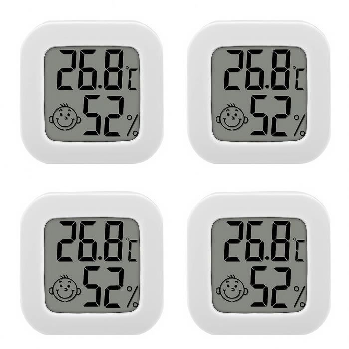 Thermomètre Hygromètre avec Capteurs Extérieur SDLOGAL, Rétroéclairage et  Grand écran LCD, Commutateur ℃/℉, Température Humidité de Haute Précision  pour Intérieur et Extérieur, Blanc