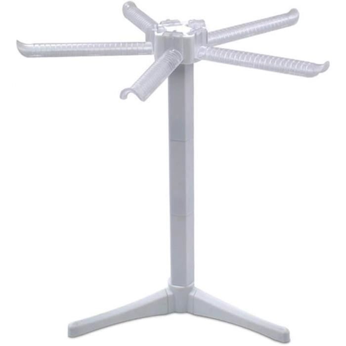 Séchoir à Pâtes Pliable - Support Pour Sécher Spaghetti Et Nouilles Maison - Grille 360° Avec 10 Barres - Base Antidérapante - Blanc, Jaune Ou Vert