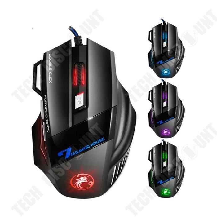 TD® Souris Gamer 3200 DPI LED Souris Optique Gaming Mouse Souris de jeux 7 bouton avec fil Souris de PC Souris d'ordinateur Gaming