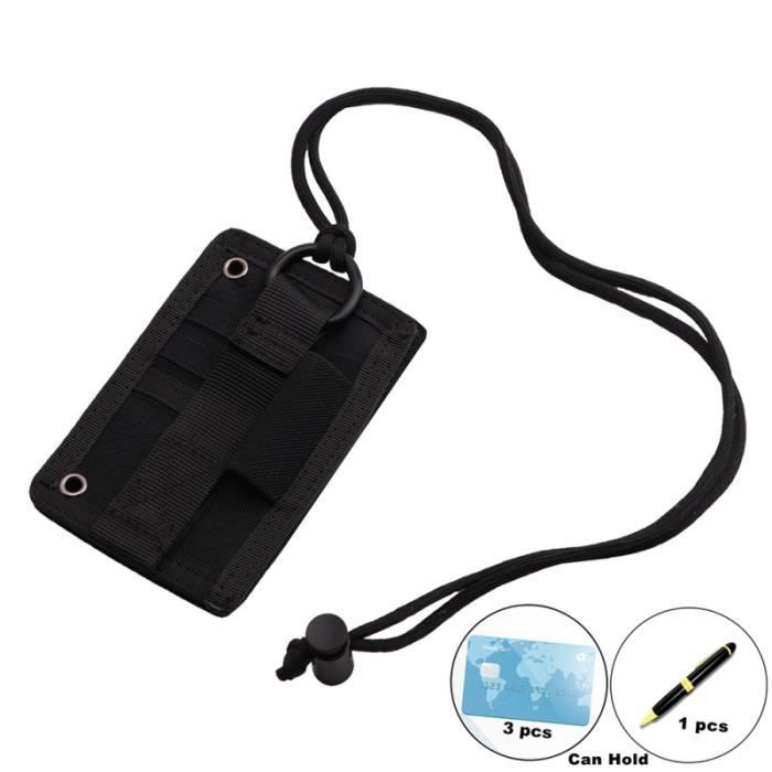 Porte-cartes D'identité Tactique Kaki Oxford – Porte-badge à Boucle Et Velcro