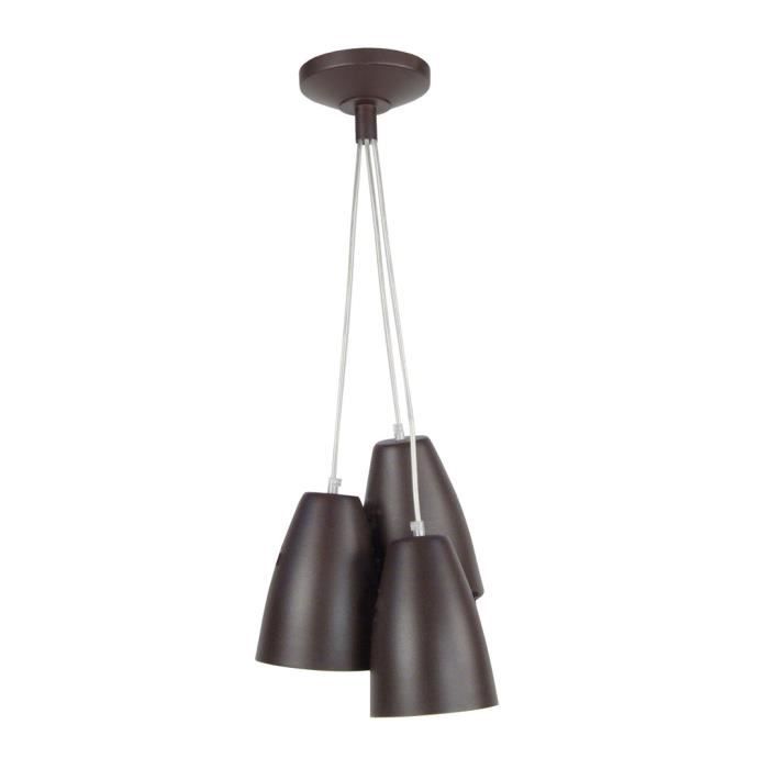 LARSEN-Suspension grappe métal rouge Abat-jour