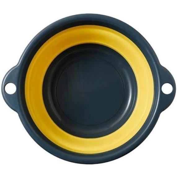 KAZATE Bassine Pliable 15L Camping – Seau Évier Lavabo Outdoor Ultra-Léger Et Compact, Noir