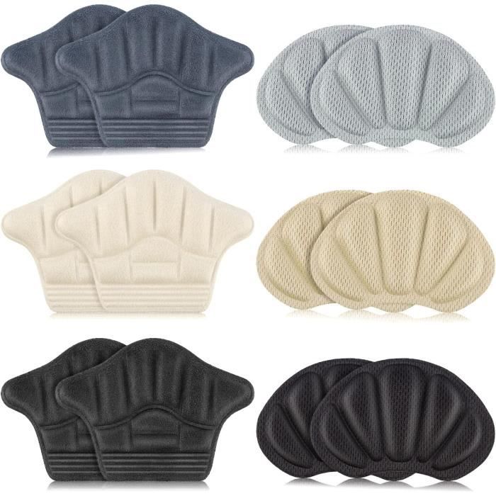 Lot De 6 Paires Coussinets, Coussinet Talon Chaussure Homme Et Femme Protege Talon Chaussure, Semelle Chaussure Trop Grande, épais, Autocollants, Pour