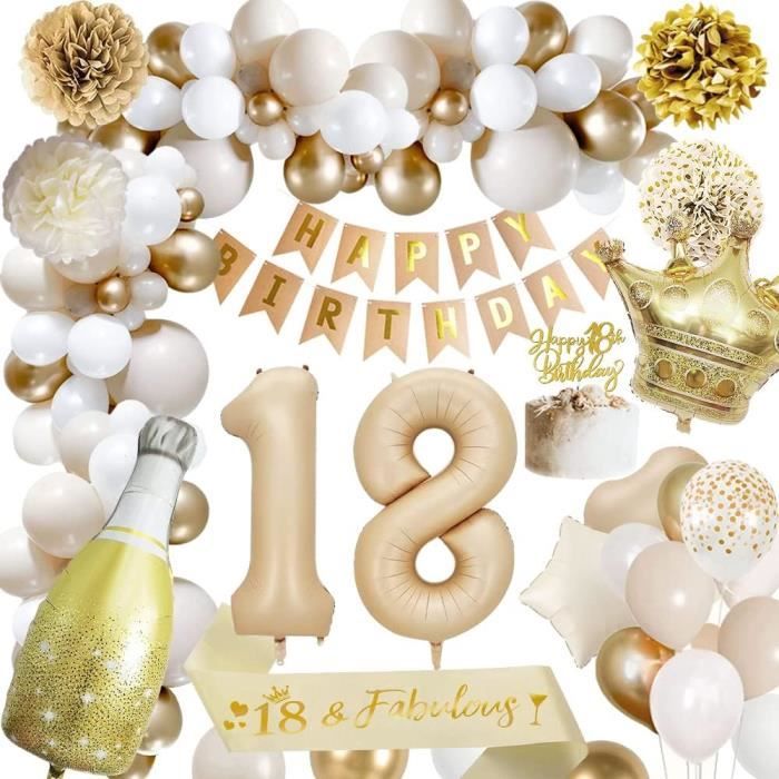 18 Ans Anniversaire Décorations Garçons Filles, Bleu Argent Ballon Chiffre 18, Ballons Anniversaire 18 Ans Bleu Argent, 18er Anniversaire Garçons Fille 18 Fête D'anniversaire Parti Décoration