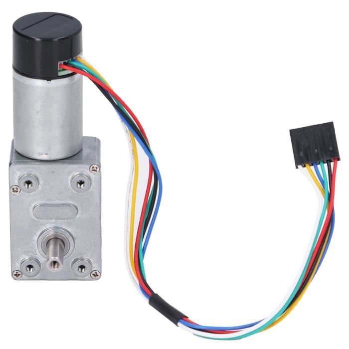 Moteur Réducteur DC 12V à Vis Sans Fin | Couple élevé, Autobloquant, Réversible | Vitesse 62 Tr/min, Charge Max 30 Kg | Pour Portail, Robot, Appareils