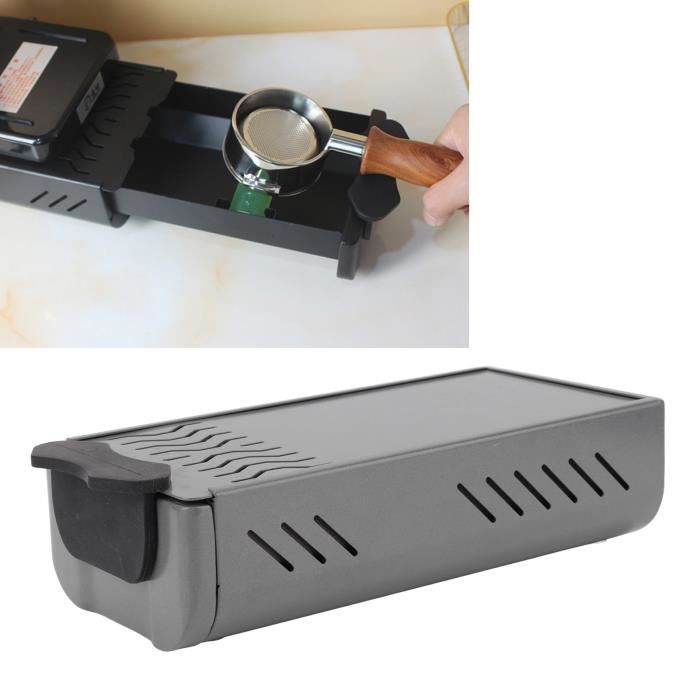 Coffee Knock Box Tiroir Acier Inoxydable – Blanc, Compact & Antidérapant, Idéal Café & Maison
