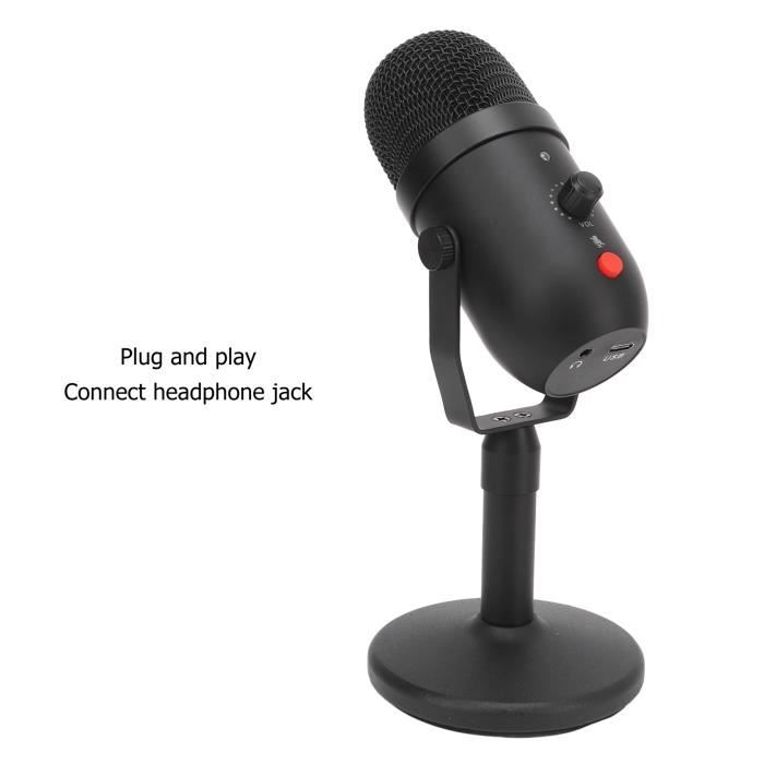 Microphone à Condensateur USB, TECURS Micro PC Kit avec Bras de