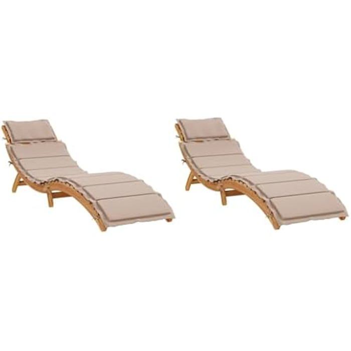 vidaXL Chaises longues - vue 8
