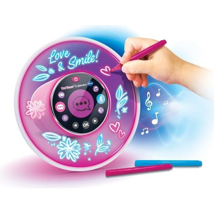 VTECH - Kidi Smart Glow Art - Enceinte et Réveil Rose - Cdiscount