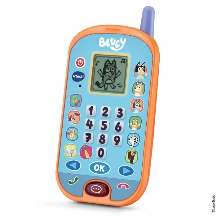 jouet interactif - vtech - le smartphone interactif de bluey - multicolore - batterie - jouet éducatif