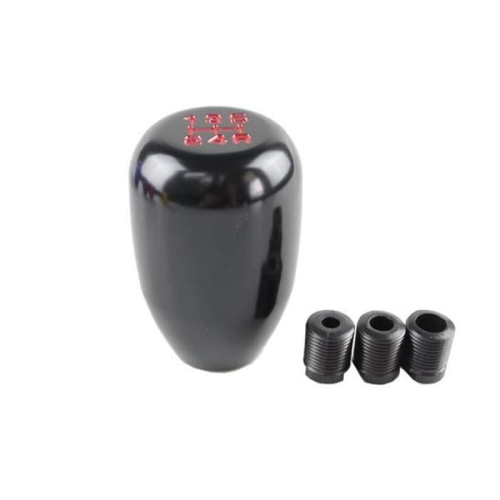 Pommeau De Levier De Vitesses Noir 5 Vitesses - Compatible Avec De Nombreux Modèles De Voitures