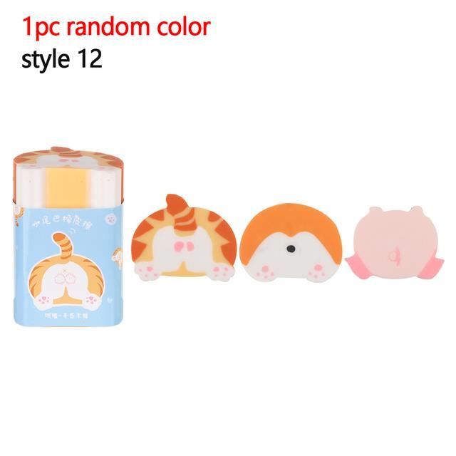 5 Gommes Rétractables Panda Kawaii - Style Crayon Pour Enfants | Fourniture Scolaire Mignonne