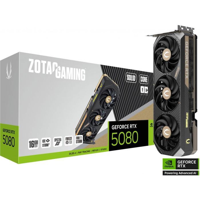 Carte Graphique Zotac GAMING GeForce RTX 5080 SOLID CORE OC – 16 Go GDDR7, PCIe 5.0 - vue 7