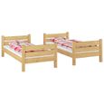 Lit superposé en bois massif - ERST-HOLZ - divisible en deux lits simple - extra stable - hauteur 160 cm-1