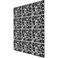 Achat Lot De 12 Séparateurs De Pièce à Suspendre - Noir - 40 X 40 Cm Pas Cher
