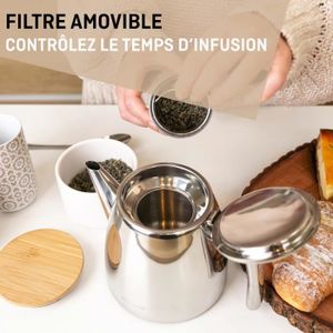 London Pottery Théière Avec Filtre 2 Tasses - Théière Anglaise Noire Authentique