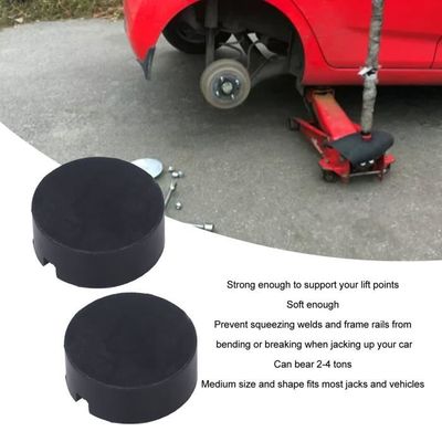 Lyeteung 2 pièces Jack Coussin en caoutchouc avec fentes 70 mm carré pour crics de voiture Jack Pad universel en caoutchouc pour crics de voiture