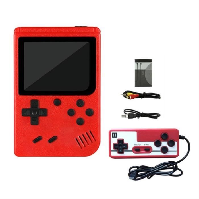 Rouge-Console de jeu rétro classique pour enfants, 26 jeux intégrés