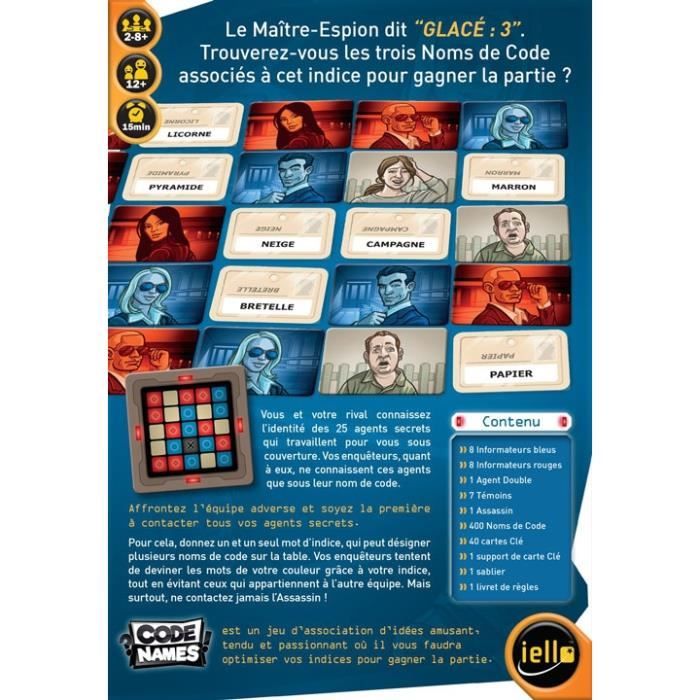 Code Names Duo Jeu de société - Code Names - Version française et Codenames Duo - Jeu ...