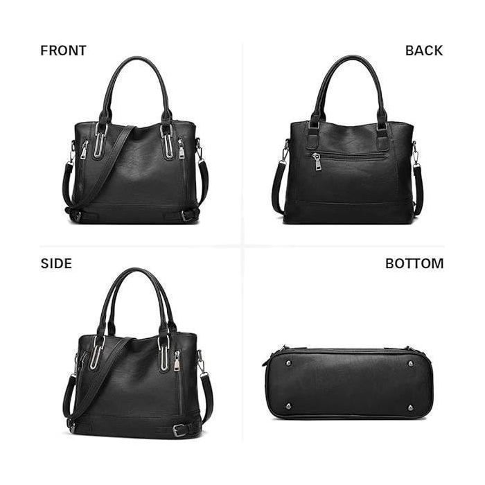 Sac Bandoulière Femme En Cuir PU - Grand Sac Fourre-Tout Élégant Pour Travail, Shopping Et Voyage