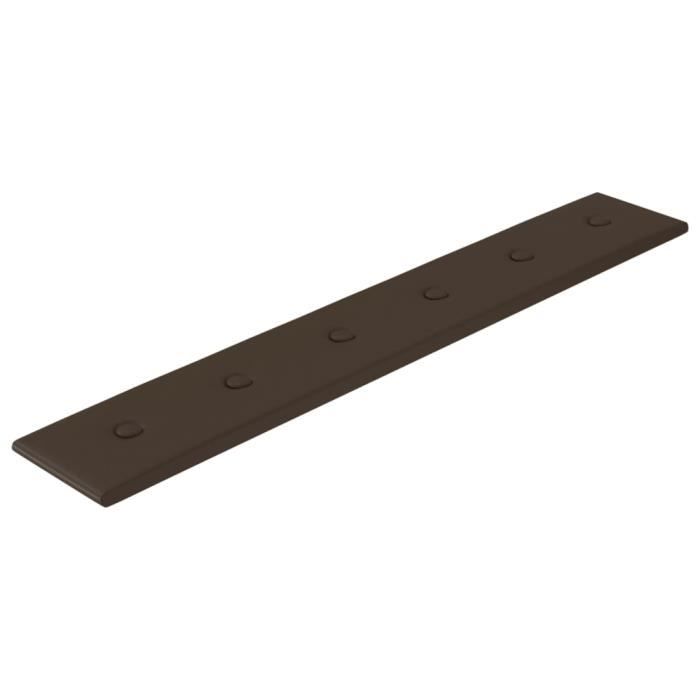 12 Panneaux Muraux Similicuir Cappuccino – 90x15 Cm, Couvrent 1,62 M²