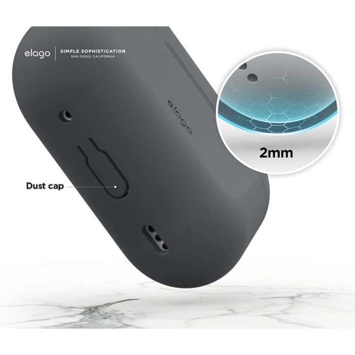 Coque Elago Armor Pour AirPods Pro 3 - Silicone Premium, Support Charge Sans Fil, Mousqueton Inclus, Résistante Aux Chocs - 6
