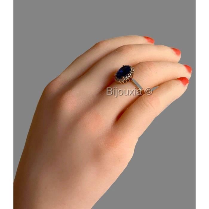 Bague Solitaire En Argent Massif Avec Zirconium - Taille 50 - Occasion, Couleur Argenté