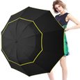 Bleu -Parapluie de Golf Double couche pour femmes et hommes, pliant, de grande taille, pour affaires, soleil et pluie, 130CM-2