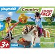 PLAYMOBIL - 70505 - Starter Pack Cavalière et palefrenier - Multicolore - Enfant - Autre-2