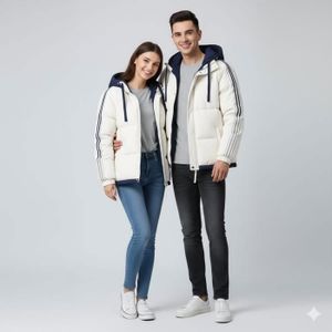 MeetoTime Veste D'Hiver Pour Fille Manteau à Capuche Manches Longues Veste Chaude Avec Poches