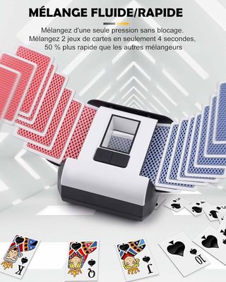 6 Mélangeurs Automatiques De Cartes Mélangeur Électrique De Poker À Piles Usb Machine À Mélanger