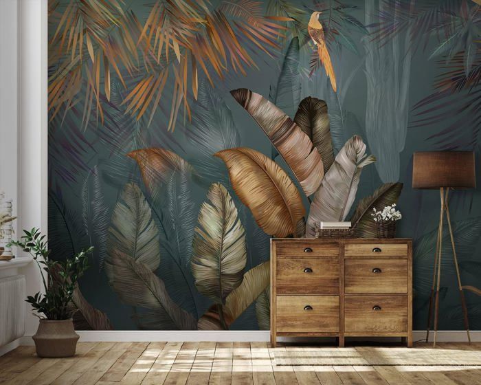 Papier Peint Panoramique 400x280cm 3D Effet style Jungle Tropical ...