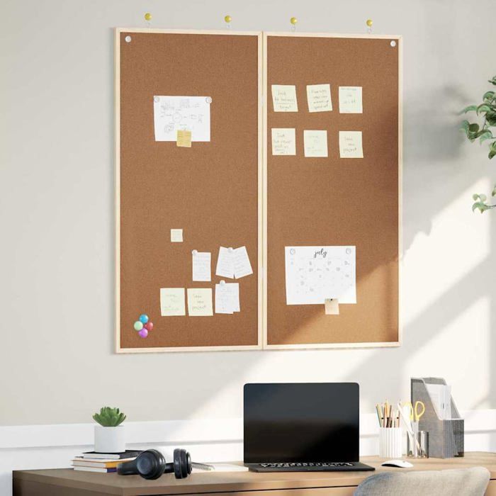 Tableau d'affichage pliable en bois de pin - vidaXL - 100x100 cm ...