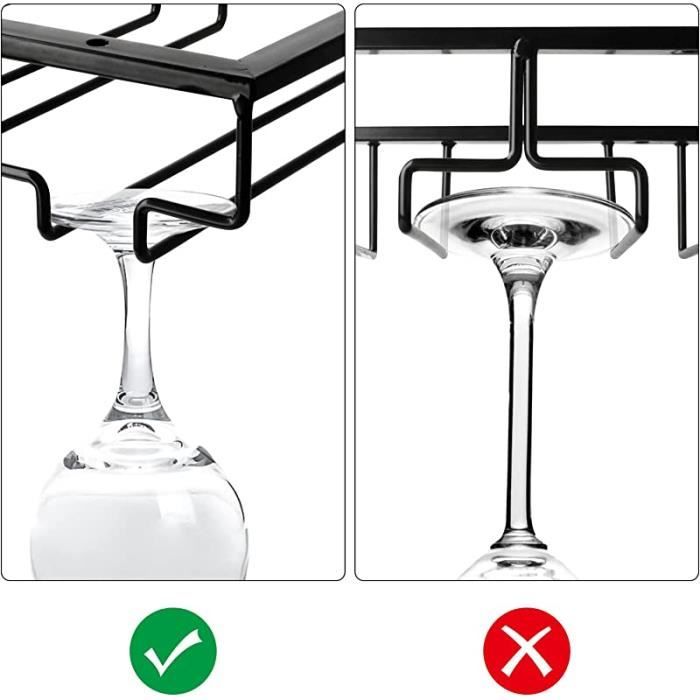 Porte-verres à vin blanc à double rangée, Porte-verres suspendu, porte
