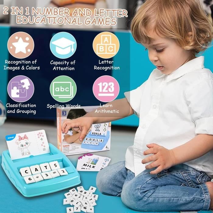 Jeux Montessori 4 Ans Jeu Éducatif Orthographe Enfant 3-8 Ans - Puzzle Bois Montessori Alphabet