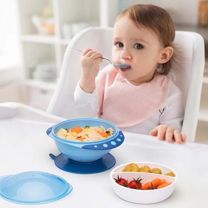 Assiette Ventouse Compartimentée en Silicone pour Bébé, Vaisselle Souple et  Résistante, Compatible avec Lave-Vaisselle et Micr[96] - Cdiscount  Puériculture & Eveil bébé