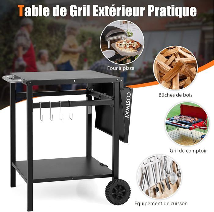 Station De Grillades Sur Chariot Outsunny Barbecue Autoportant Avec Pare-vent 2 X étagère Réglable En Hauteur 846-032 – Gril De Cuisine Boutique Station De Grillades Sur Chariot Outsunny Barbecue Autoportant Avec Pare-vent 2 X étagère Réglable En Hauteur 846-032 – Gril De Cuisine Boutique