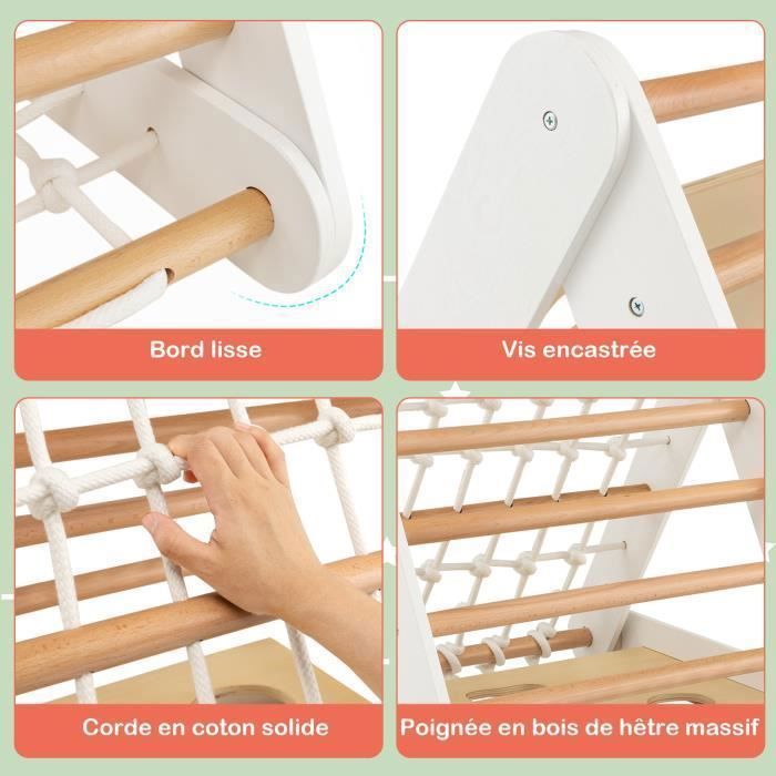 Mantle Brosse D'escalade Fontainebleau - Bois De Hêtre FSC - Poils Naturels - Pour Grandes Poignées Et Prises - Fabriquée En Allemagne - Sac à Craie Compatible