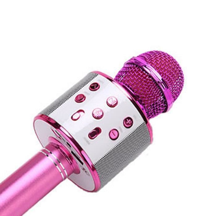 Microphone de karaoké sans fil GeschenPark pour enfants de 3 à 14 ans -  Rose - Cdiscount Jeux - Jouets